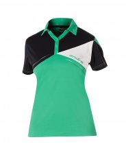 andro Polo Conor Women V-Neck grün/schwarz/weiß 