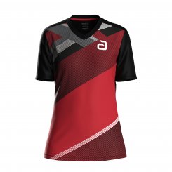 andro Shirt Ataxa Women schwarz/rot 