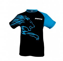 Donic T-Shirt Lion schwarz/cyan 