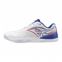 Mizuno *Schuh WaveMedal 8 weiß/orange/blau 