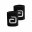 andro Schweiband alpha 2er Pack schwarz/silber