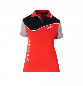 andro Polo Brendan Women rot/schwarz/grau 