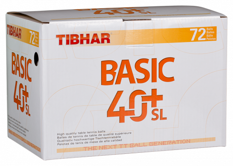 Tibhar Ball Basic 40+ SL weiß - 72er 