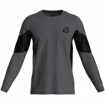 andro Longsleeve Ivers grau/schwarz 