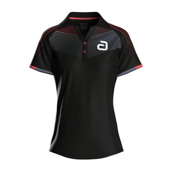 andro Shirt Avos Women schwarz/neonrot 