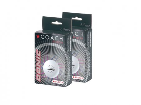 Donic Ball* Coach P40+ weiß - 12er 
