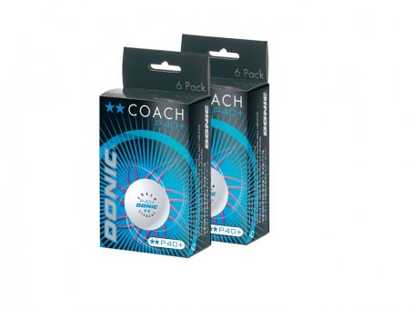 Donic Ball** Coach P40+ weiß - 12er 