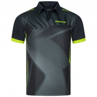 Donic Polo Manic schwarz/grau/lime 