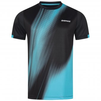 Donic *T-Shirt Cream schwarz/hellblau 