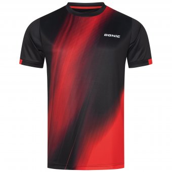 Donic *T-Shirt Cream schwarz/rot 