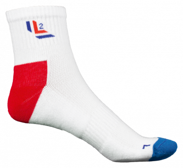Tibhar *Socke L2 weiß/blau/rot 